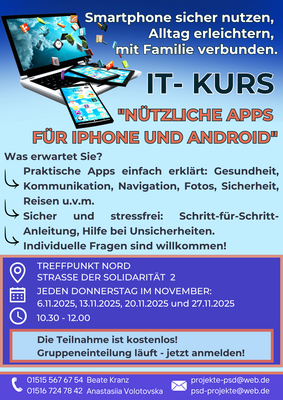 Plakat A3 IT Kurs im Novemder 2025