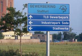 Gewerbering Hinweisschild